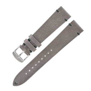  Leather strap grey „Limited Edition Grün“