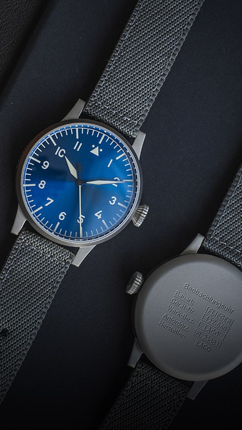 Laco Augsburg Blue Automatic Pilot Watch, Laco Watches, Laco62100  WatchMann.com